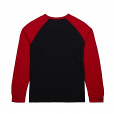 Футболка с длинным рукавом New Jersey Devils Mitchell & Ness Black/Red Legendary Slub Raglan