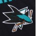 Футболка с длинным рукавом San Jose Sharks Mitchell & Ness Black/Teal Legendary Slub Raglan