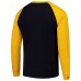 Футболка с длинным рукавом Pittsburgh Penguins Mitchell & Ness Black/Gold Legendary Slub Raglan