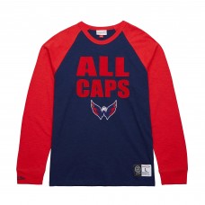 Футболка с длинным рукавом Washington Capitals Mitchell & Ness Legendary Slub Raglan - Navy/Red