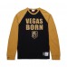 Футболка с длинным рукавом Vegas Golden Knights Mitchell & Ness Black/Gold Legendary Slub Raglan