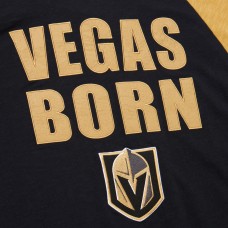 Футболка с длинным рукавом Vegas Golden Knights Mitchell & Ness Black/Gold Legendary Slub Raglan