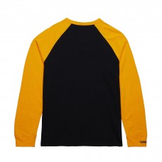 Футболка с длинным рукавом Boston Bruins Mitchell & Ness Black/Gold Legendary Slub Raglan