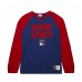 New York Rangers Mitchell & Ness Blue/Red Legendary Slub Raglan Long Sleeve T-Shirt