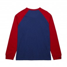 New York Rangers Mitchell & Ness Blue/Red Legendary Slub Raglan Long Sleeve T-Shirt New York Rangers Mitchell & Ness Blue/Red Legendary Slub Raglan Long Sleeve T-Shirt
