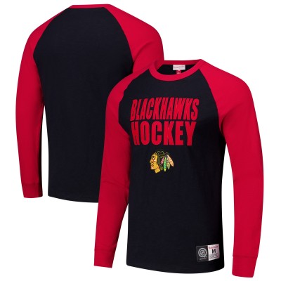 Футболка с длинным рукавом Chicago Blackhawks Mitchell & Ness Legendary Slub Raglan - Black/Red
