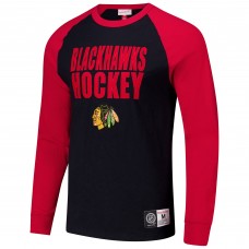 Футболка с длинным рукавом Chicago Blackhawks Mitchell & Ness Legendary Slub Raglan - Black/Red