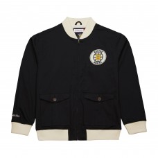 Кофта на молнии Boston Bruins Mitchell & Ness Black Vintage Coaches Cotton Twill