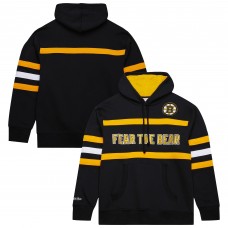 Толстовка Boston Bruins Mitchell & Ness Black Head Coach Slogan
