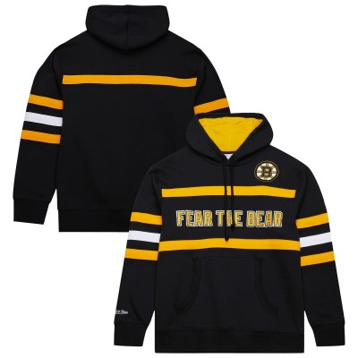 Толстовка Boston Bruins Mitchell & Ness Black Head Coach Slogan