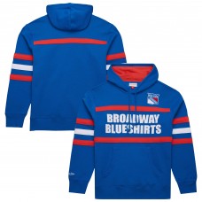 Толстовка New York Rangers Mitchell & Ness Blue Head Coach Slogan Толстовка New York Rangers Mitchell & Ness Blue Head Coach Slogan