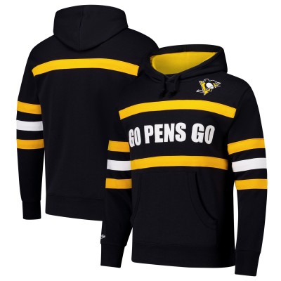 Толстовка Pittsburgh Penguins Mitchell & Ness Black Head Coach Slogan