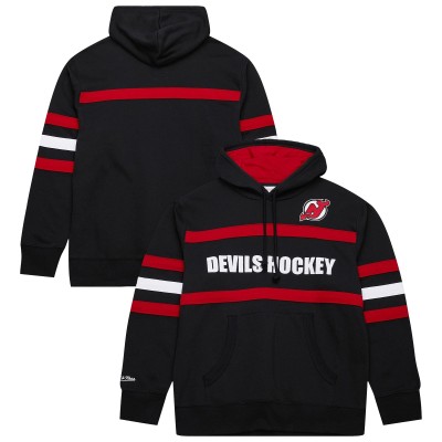 Толстовка New Jersey Devils Mitchell & Ness Black Head Coach Slogan
