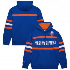 New York Islanders Mitchell & Ness Royal Head Coach Slogan Pullover Hoodie
