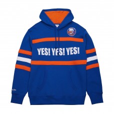 New York Islanders Mitchell & Ness Royal Head Coach Slogan Pullover Hoodie