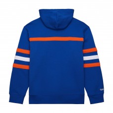 New York Islanders Mitchell & Ness Royal Head Coach Slogan Pullover Hoodie