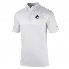 Vancouver Canucks Columbia White Omni-Wick Total Control Polo