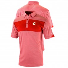 Calgary Flames Columbia Red Omni-Wick Total Control Polo
