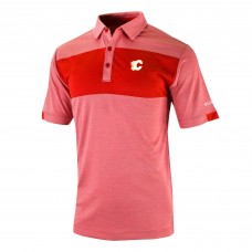 Calgary Flames Columbia Red Omni-Wick Total Control Polo