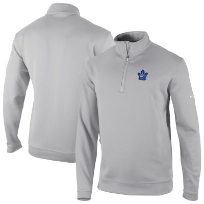 Кофта на короткой молнии Toronto Maple Leafs Columbia Gray Wickham Hills Omni-Wick