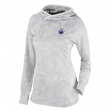 WoEdmonton Oilers Columbia White Omni-Wick Sunday Ball Pullover Hoodie