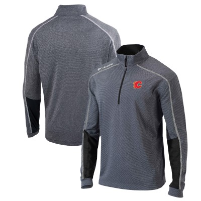Calgary Flames Columbia Black Omni-Wick Shotgun 2.0 Quarter-Zip Pullover Top