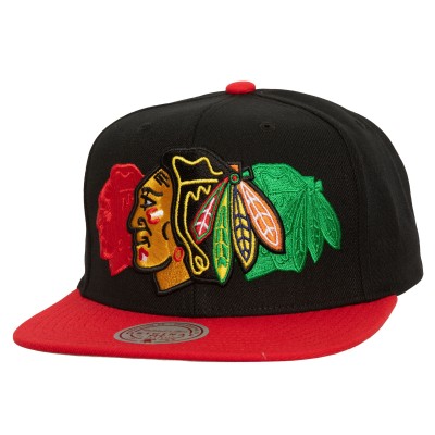 Бейсболка Chicago Blackhawks Mitchell & Ness Soul Triple Up - Black