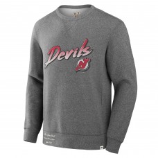 Кофта New Jersey Devils Fanatics Heather Gray Decades Collection Legendary Fleece