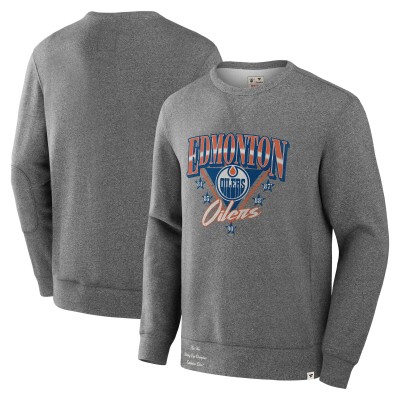 Кофта Edmonton Oilers Fanatics Heather Gray Decades Collection Legendary Fleece