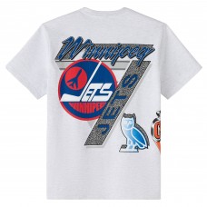 Футболка Winnipeg Jets OVO x NHL Heather Gray Retro