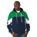 Vancouver Canucks Starter Navy/Green Power Forward Full-Zip Hoodie