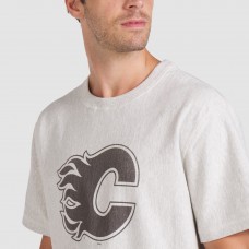 Calgary Flames Fanatics Cream Made in Canada T-Shirt