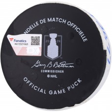Jake Guentzel Carolina Hurricanes Fanatics Authentic Game-Used Goal Puck from 2024 Stanley Cup Playoffs Second Round Game 2 vs. New York Rangers - Second of Two Goals Scored