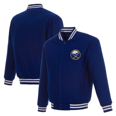 Бомбер Buffalo Sabres JH Design Royal Reversible All Wool