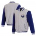Бомбер Buffalo Sabres JH Design Gray/Royal Reversible Two-Tone Fleece
