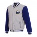 Бомбер Buffalo Sabres JH Design Gray/Royal Reversible Two-Tone Fleece