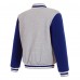 Бомбер Buffalo Sabres JH Design Gray/Royal Reversible Two-Tone Fleece
