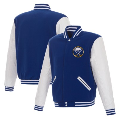 Бомбер Buffalo Sabres JH Design Royal/White Reversible Varsity