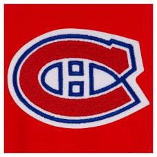 Montreal Canadiens JH Design Red/White Reversible Varsity Full-Snap Jacket