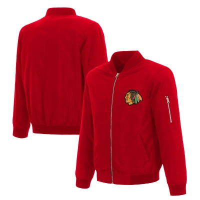 Кофта на молнии Chicago Blackhawks JH Design Red Nylon Bomber