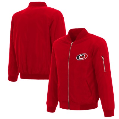 Кофта на молнии Carolina Hurricanes JH Design Red Nylon Bomber