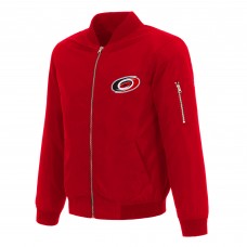 Кофта на молнии Carolina Hurricanes JH Design Red Nylon Bomber
