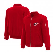 Кофта на молнии Carolina Hurricanes JH Design Red Nylon Bomber