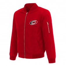 Кофта на молнии Carolina Hurricanes JH Design Red Nylon Bomber