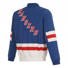 New York Rangers JH Design Royal Nylon Bomber Full-Zip Jacket New York Rangers JH Design Royal Nylon Bomber Full-Zip Jacket