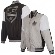 Los Angeles Kings JH Design Gray Nylon Bomber Full-Zip Jacket