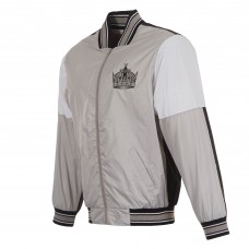Los Angeles Kings JH Design Gray Nylon Bomber Full-Zip Jacket