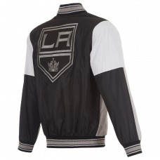 Los Angeles Kings JH Design Gray Nylon Bomber Full-Zip Jacket