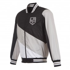 Los Angeles Kings JH Design Black Nylon Bomber Full-Zip Jacket
