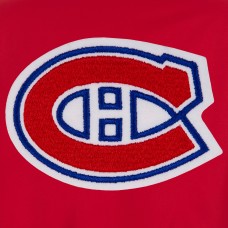 Montreal Canadiens JH Design Red Poly-Twill Full-Snap Jacket